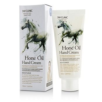 Крем для рук зволожуючий з кінським жиром 3W CLINIC Horse Oil Hand Cream, 100 мл 62585 фото