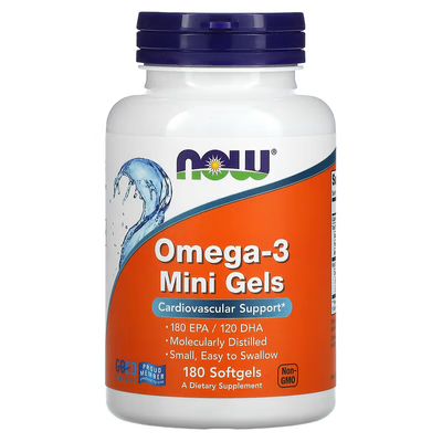 Омега-3 в мини-капсулах Omega-3 Mini Gels 300 мг - 180 капсул 2022-10-0062 фото