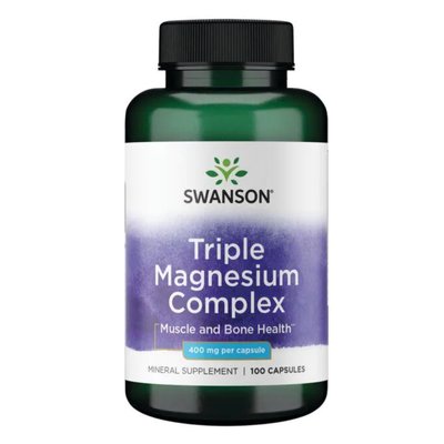 Комплекс Магнію Triple Magnesium complex 400мг - 100 капсул 100-64-0992292-20 фото