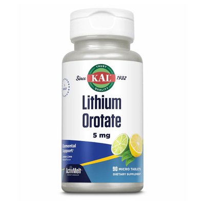 Оротат Літію Lithium Orotate 5 мг - 90 таб Лимон-Лайм 2022-10-1001 фото