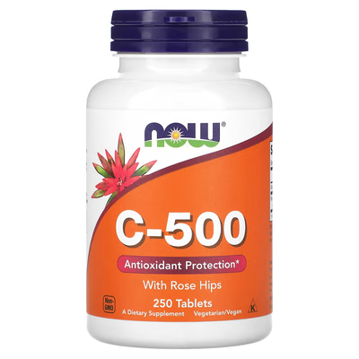 Вітамін C 500 мг з Шипшиною C-500 with Rose Hips - 250 таблеток 23362 фото