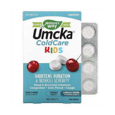 Комплекс для Полегшення Симптомів Застуди у Дітей Umcka Coldcare Cherry Kids - 10 жувальних цукерок 2022-10-1112 фото