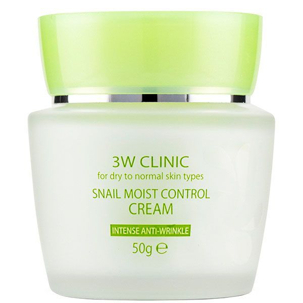 Крем для лица увлажняющий с улитковым муцином 3W CLINIC Snail Moist Control Cream - 50 мл 7286679 фото