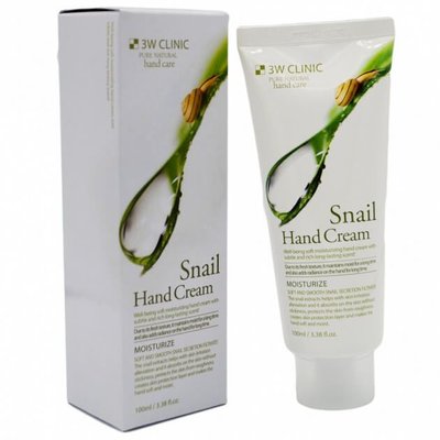 Крем для рук регенеруючий з муцином равлика 3W CLINIC Snail Hand Cream, 100 мл 284323 фото