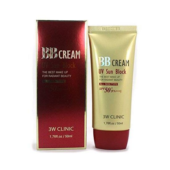 Солнцезащитный BB крем для лица 3W CLINIC BB Cream UV Sun Block - 50 мл 286457 фото