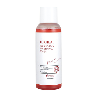 Пілінг-тонер із гліколевою кислотою Esthetic House Toxheal Red Glycolic AHA-BHA-PHA Toner - 180 мл 13996 фото