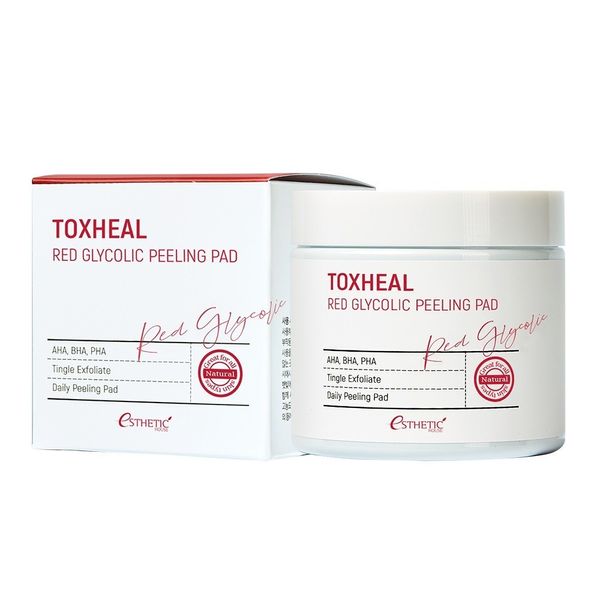 Пилинг-диски для лица с гликолевой кислотой Esthetic House Toxheal Red Glycolic Peeling Pad - 100 шт 12234 фото